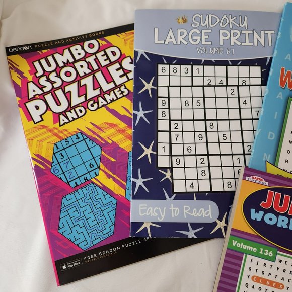 Big Print Puzzle Book Lot - Picture 3 of 5